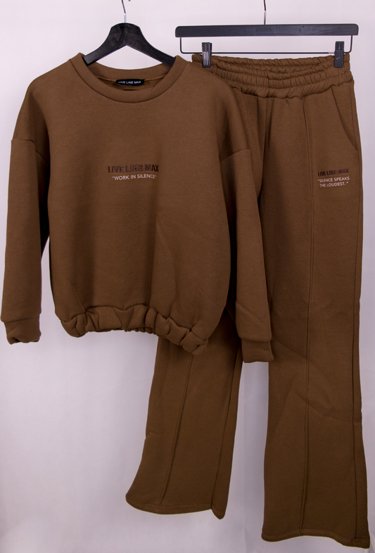 Joggingbroek brown bruin live like max comfy